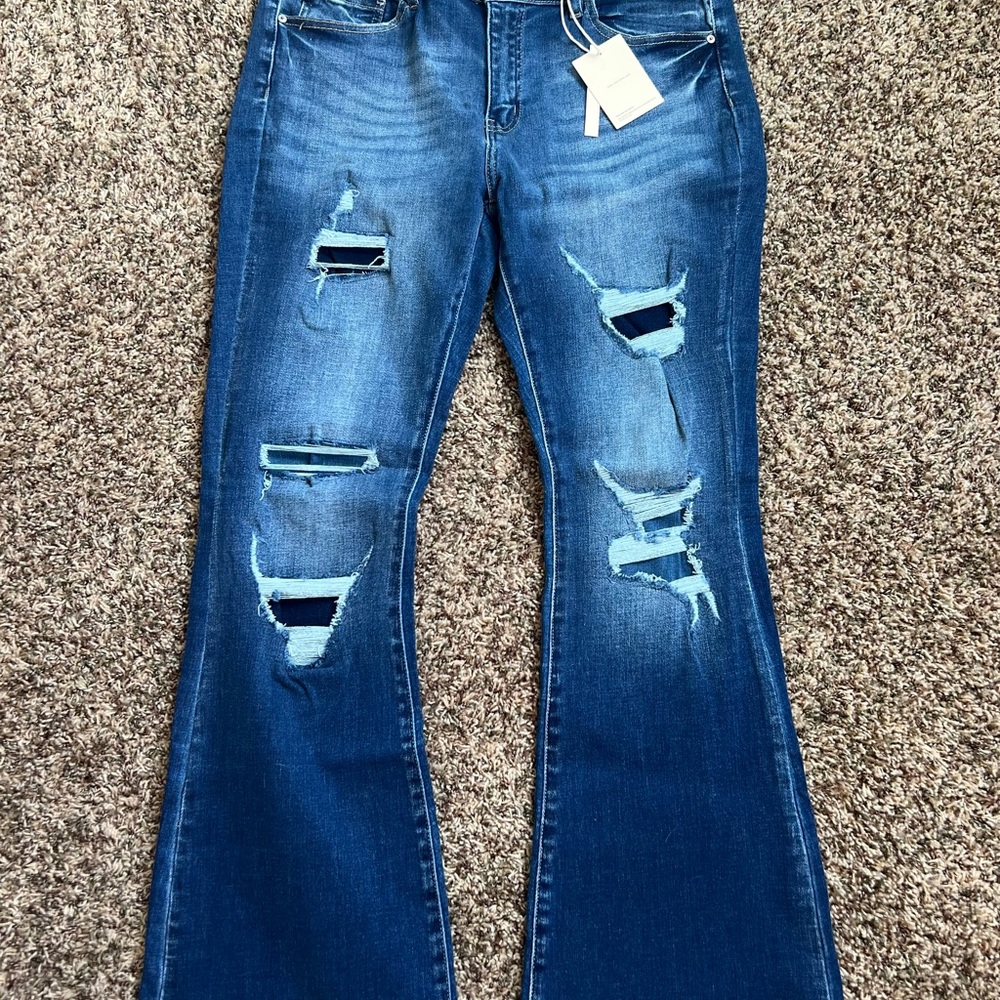 Kancan 31x32 Women's Distressed Blue Jeans